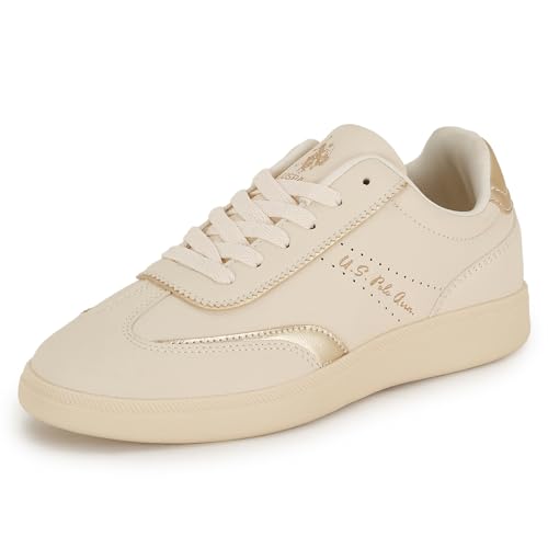 Image of U.S. Polo ASSN. Renata Off White Sneakers Shoes with Premium Upper