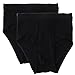Produktbild HERMKO 3248 2er Pack Herren Slip aus 100% Bio-Baumwolle mit Eingriff Doppelripp, Größe:D 6 = EU L, Farbe:schwarz