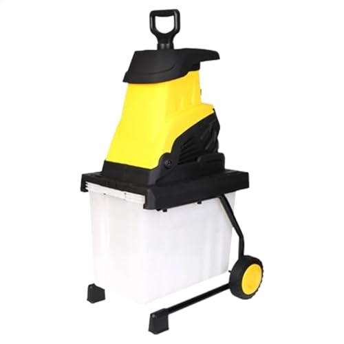 ERICAT Trituradora De Ramas Eléctrica, Trituradora De Madera Multifuncional con Bolsa Recolectora Y Cable De 20 M, Cuchillas De Acero Reversibles De 4500 RPM Y Fácil De Mover, para Madera