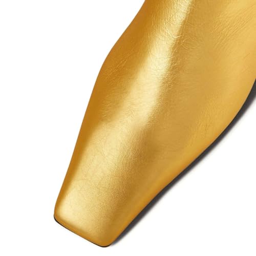 Zszszsu Women's Fashion Square Toe Ankle Booties Comfy Chunky Low Heel Short Boots Side Zipper Dress Party Fall Winter Shoes Size 4-16 US4