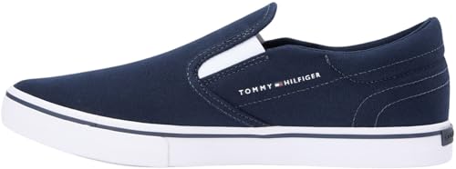 Tommy Hilfiger Vulc Core FM0FM05689 Low Top sin Cordones para Hombre, Color Azul (Desert Sky), 7