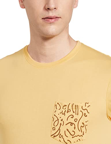 Image of Max Men Cotton Printed Pocket Regular Fit T-Shirt