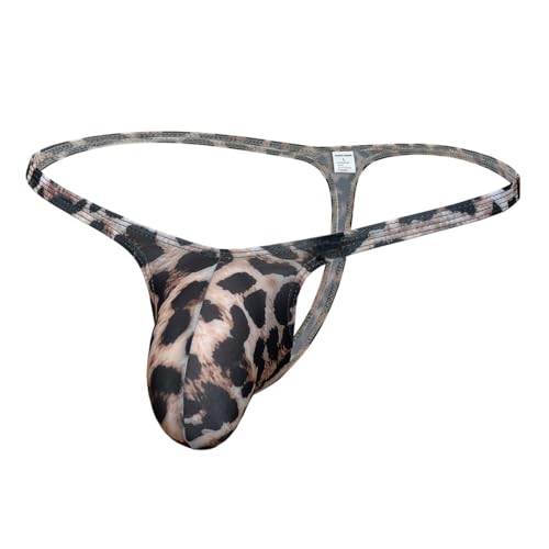 Men's Leopard Print Thong Ice Silk| Fashionable Print, Stretchy Fabric, Sexy Wild Charm4