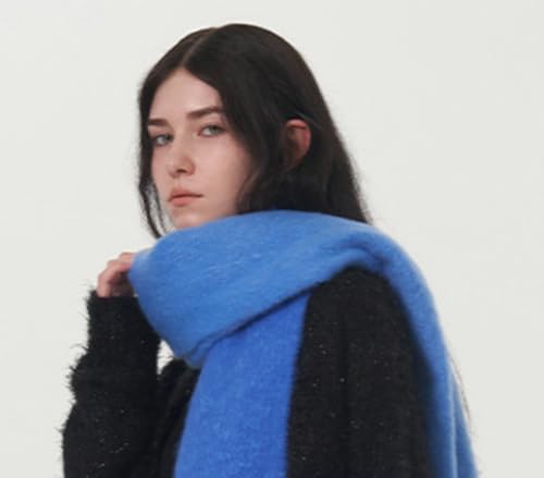 Halemet Bright Color Scarf for Women Warm Pashmina Shawls and Wraps Vintage Cardigan Cape Poncho Large Scarves Fall Winter3