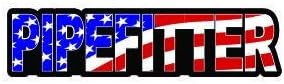 3pcs Pipefitter Us Flag Funny Hard Hat/Helmet Stickers