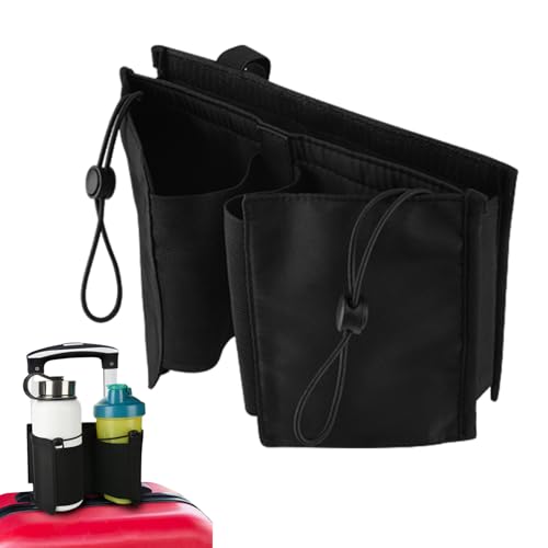 Portabebidas para equipaje, portabebidas, maleta con dos tazas, antideslizante, para viajes de playa, viajes de negocios, avión, vacaciones, coche, viajes
