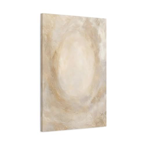 Tableau abstrait beige or habillage mur vide au-dessus du canapé