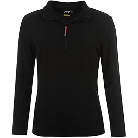 Gelert Womens Atlantis Micro Fleece Long Sleeve High Neck Quarter Zip Black 20 (XXXL) Cover