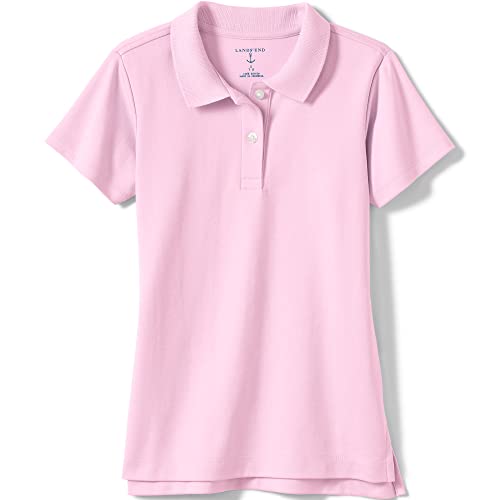 Image of Lands' End School Uniform Girls Short Sleeve Feminine Fit Interlock Polo Shirt