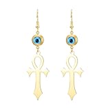 Design - Les boucles d'oreilles Ankh Cross symbolisent la clé de la vie et la protection divine, rappelant à l'humanité le lien profond qui existe entre le monde matériel et le monde spirituel. Censé éloigner les mauvais esprits et le malheur, le pendentif Ankh insuffle à ceux qui le portent une énergie positive tout en encourageant la confiance en l'intuition et l'acceptation de la sagesse intérieure