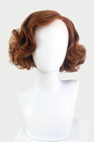 Perruque de prestige lace front style pinup vintage auburn #BO