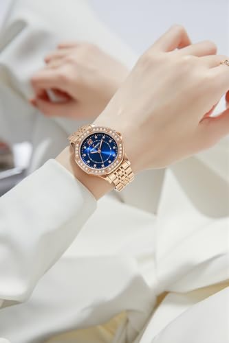 Image of Daniel Hechter Paris Vendome Collection Analog Watch for Women with Round Dial, Crystal Studded Bezel, Crystal Accents and Stainless Steel Strap - DHW2009