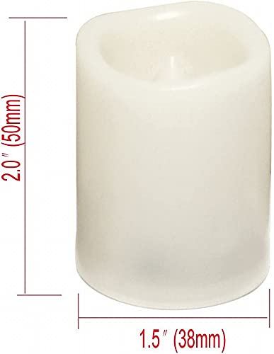 Ecogecko Set Of 12 Indoor/Outdoor Votive Flameless Led Candles With 5 Hour Timer, Soft Flickering And Warm Glow, Batteries Included #TOP5
