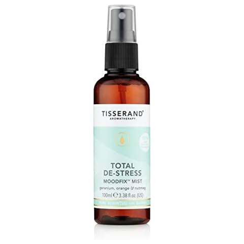 Tisserand Aromatherapy | Total De-Stress | Geranium MoodFix Mist With Nutmeg & Orange | 100% Pure Essential Oil Blend | 100ml Cover