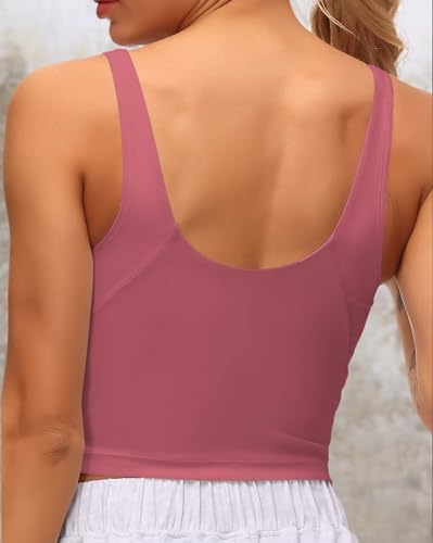 Image of Dragon Fit Sports Bra for Women Longline Padded Bra Yoga Crop Tank Tops Fitness Workout Running Top