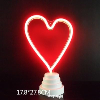 LEDネオンサイン、ホルダーベース付きLEDネオンライトサイン、USBまたはバッテリー駆動ネオンライトルームパーティーフェスティバル