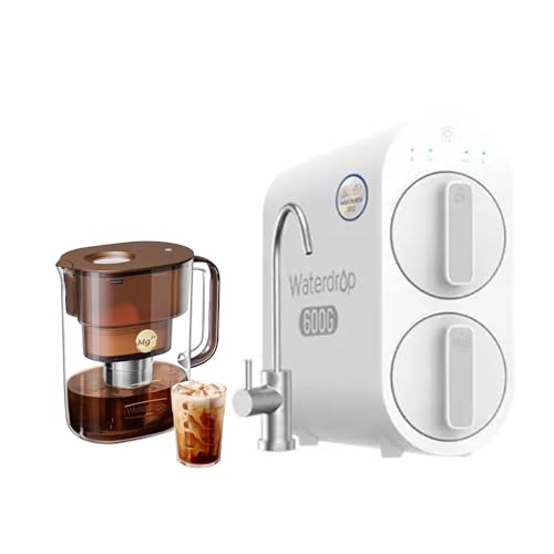 Waterdrop G2P600 Reverse Osmosis System with Cold Brew Coffee Maker, 7 Stage Filtration, Well-Balanced Acidity, Unlocks Flavor and Aroma, BPA-Free
