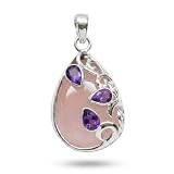 Natural 2ct Purple Amethyst, Rose Quartz...