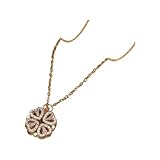 LXGGUC Collar de corazón de la suerte de plata de ley 925 para mujer, collar retro de cuatro hojas de la suerte, collar de gargantilla con colgante de corazón de amor gótico, collar de corazón, collar