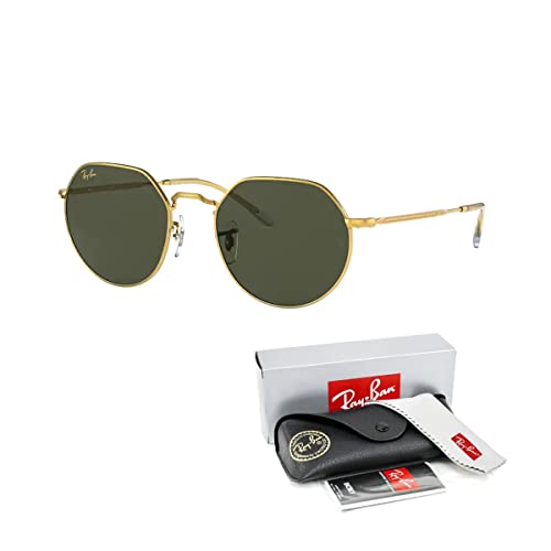 Ray-Ban Jack RB3565 Rounded Hexagonal Sunglasses for Men for Women +BUNDLE with ACCESSORY EYEWEAR KIT3