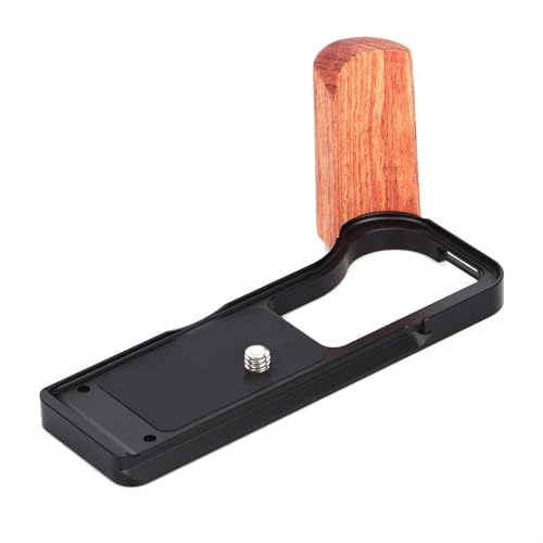 Mango de madera para Canon R50 negro con soporte de botones y montaje de trípode ligero