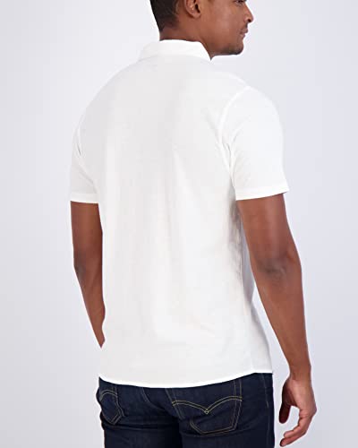 Real Essentials 3-Pack: Men's Regular Fit Casual Short Sleeve Button Down Shirt (Available in Big & Tall)3