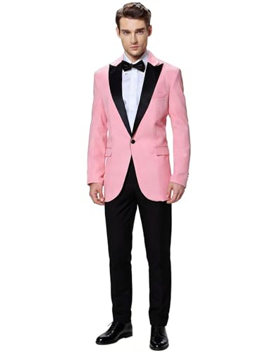 Costume Homme Slim Fit Un Bouton - Veste Tuxedo et Pantalon Modernes