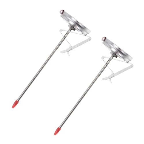FUNOMOCYA 2 Pack Stainless Steel Kitchen Food Thermometer Fryer Thermometer Easy to Use Probe Type