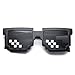 gotyou 6 Piezas Gafas de Mosaico de Píxeles,Gafas de Sol Thug Life,Gafas...