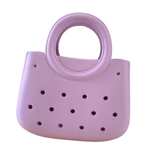 Sac de plage imperméable chic violet aux finitions soignées pour femme