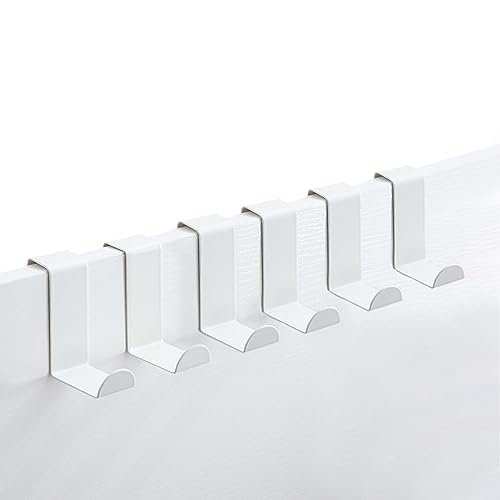 Over The Door Hooks 6 pcs, Metal Door Hanger Hook, Suitable for Room Doors, Closet Doors for Hanging Clothes, Hats, Scarves, Towels
