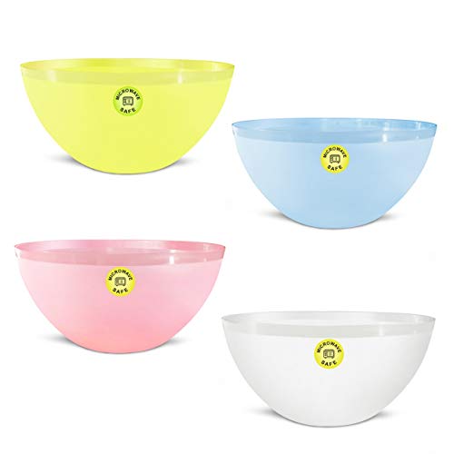 Enrich Mixing Bowl Big Microwave Safe – Set of 4pcs Multicolour