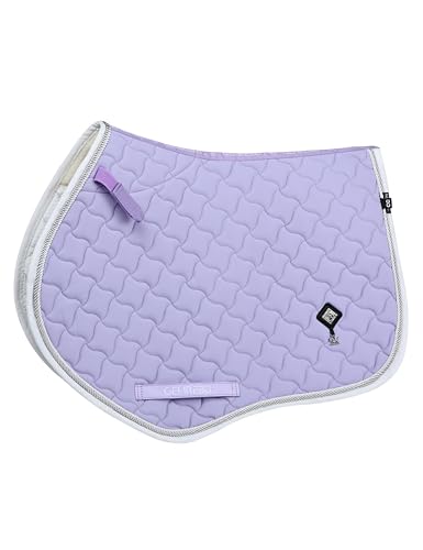 GemRebel Close Contact Non-Slip Design Horse Riding Pad Moisture-Wicking Shock Absorbing English Saddle Pad for Horses Lilac