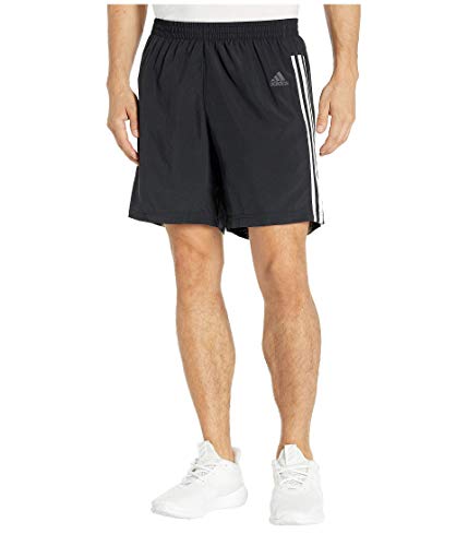 adidas Mens Run It 3-Stripes Shorts Black L7