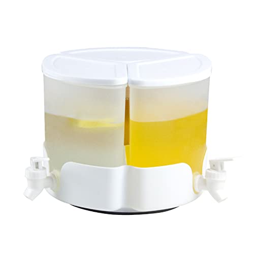 Kcgani 5,2 l, Kunststoff-Getränkespender mit auslaufsicherem Zapfen, 360° drehbarer abnehmbarer Getränkeeimer, Kühlschrank-Wasserkocher-Behälter für Saft, Eistee, Limonade, flüssige Wäsche Cover