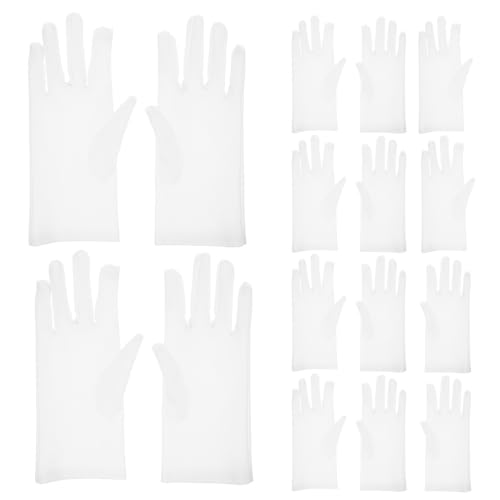 Guantes blancos para manipulación de objetos y fotografía en formato de 8 pares