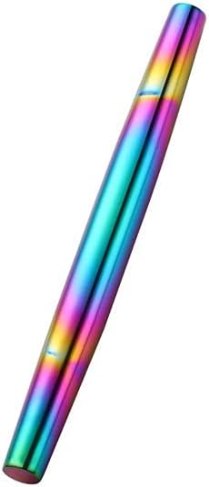 Rolling Pin Stainless Steel Peal Pin Kitchen Utensils Dough Roller Bake Pizza Noodles Making Non-Stick Baking Tool(Multicolor)