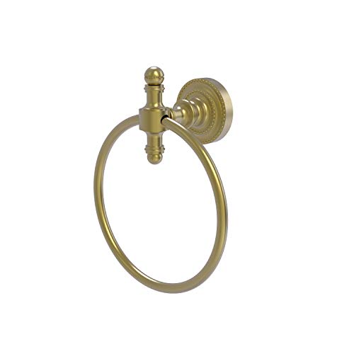 Allied Brass RD-16 Retro Dot Collection Towel Ring, Satin Brass