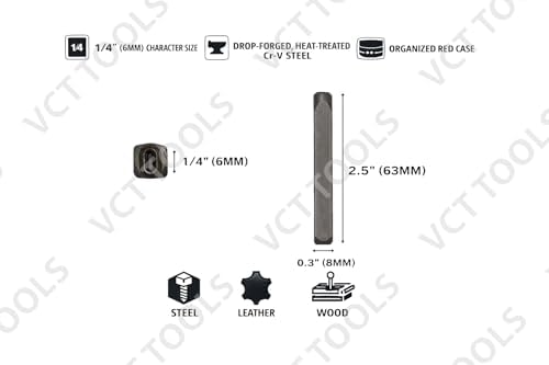 Vector Number & Capital Letter Punch Set 36 Pc (6mm 1/4"): 09098 image 5
