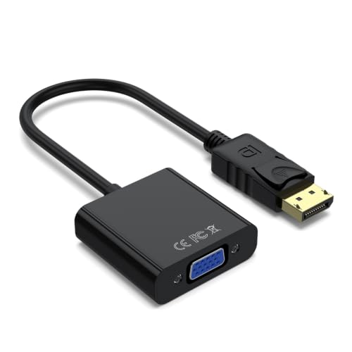 Adaptador DP a VGA 1080P cable convertidor DisplayPort macho a hembra para PC de escritorio y monitor