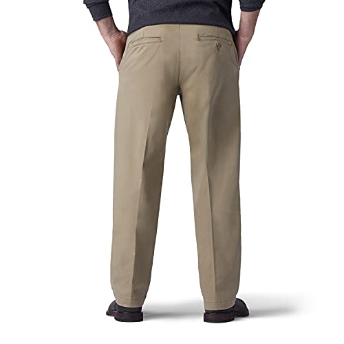 Lee Men's Extreme Motion Flat Front Regular Straight Pant Original Khaki 36W x 32L - Image 4