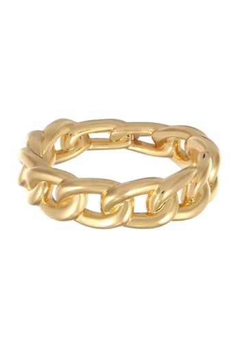 Elli Anelli Donne Banda Maglie Look A Catena Tendenza Colore Oro - 2