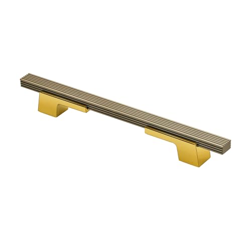 Image of Plantex Cabinet Handle /160mm Handle for Cabinet /Door Pull-Push Handle for Home /Office /Hotel - Pack of 1 (Brass Antique & Gold)