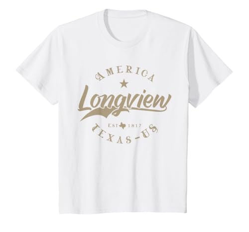 Longview TX | Texas T-Shirt, Youth, White, 4T