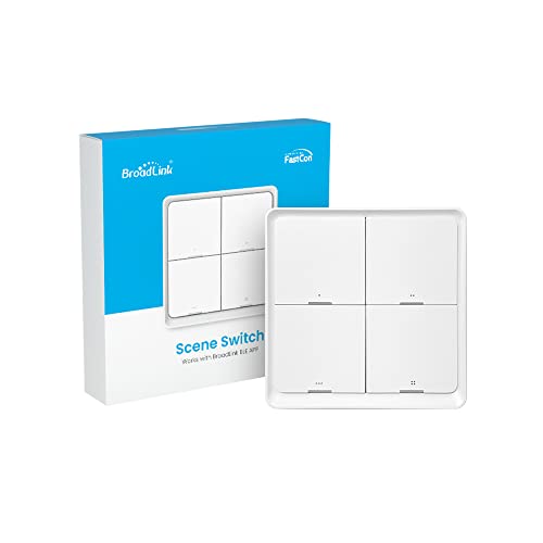 BroadLink Wireless Smart Button Scene Switch for Home Automation, Press Buttons to Activate Scenes