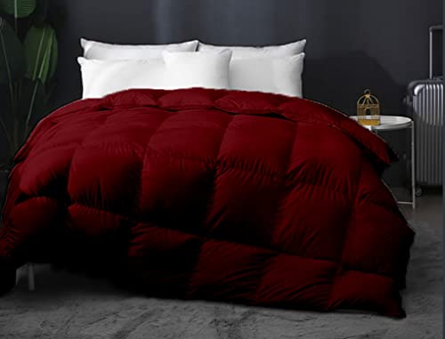 Super Soft Comforter King Size Comforter, Soft Burgundy Comforter, Down Alternative Comforter King Size Cooling Bed Comforter, Fluffy Burgundy Home Bedding King/Cal-King - 92