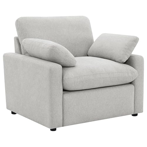 Sillón Power Recliner Gris con Detalles Acolchados miniatura 1