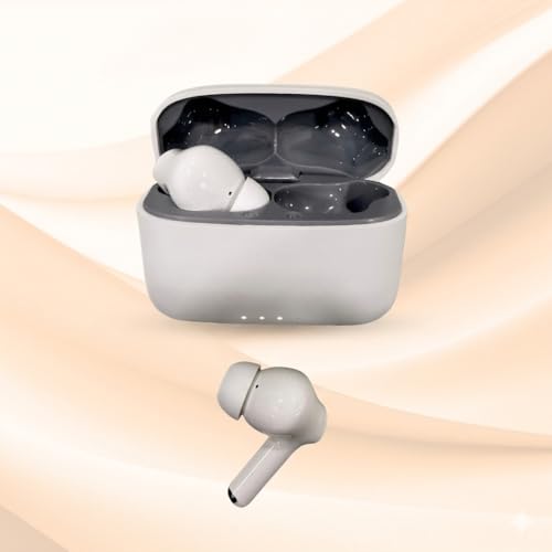 Image of Pods Black Gold Edition Bluetooth 5.3 Wireless Earbuds with ENC Noise Cancellation, 10mm Drivers, 30+ Hours Playtime, Smart Touch Control, Type-C Fast Charging, Deep Bass TWS Earphones (White)