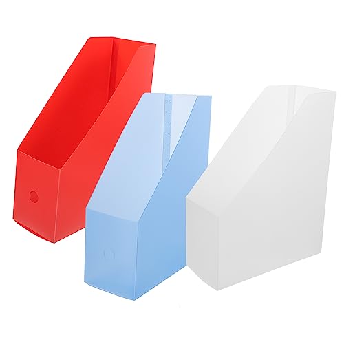 OUNONA Box 10 Book Capacity Documents Storage Organizer Office Paper Holder for Neat Desk