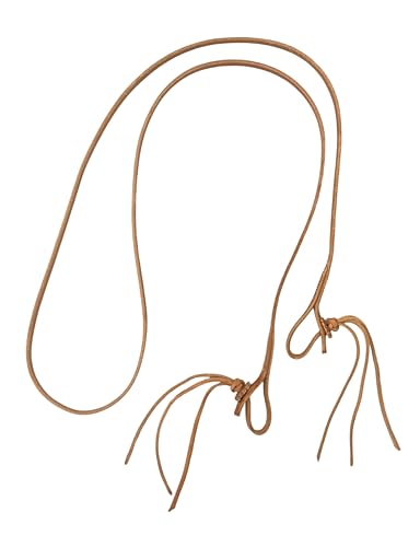 AJ Tack Harness Leather Rattlesnake Roper Reins - 5/8in x 7ft 9in